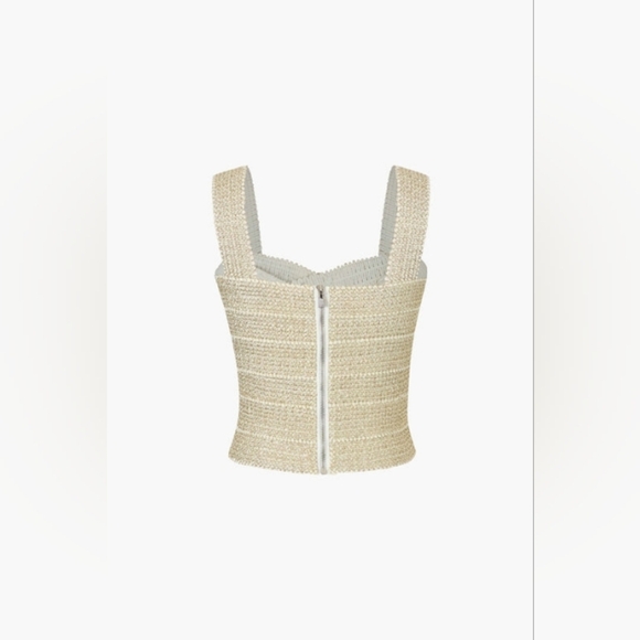 Zip Back Crop Bandage Tank Top - Picture 3 of 4